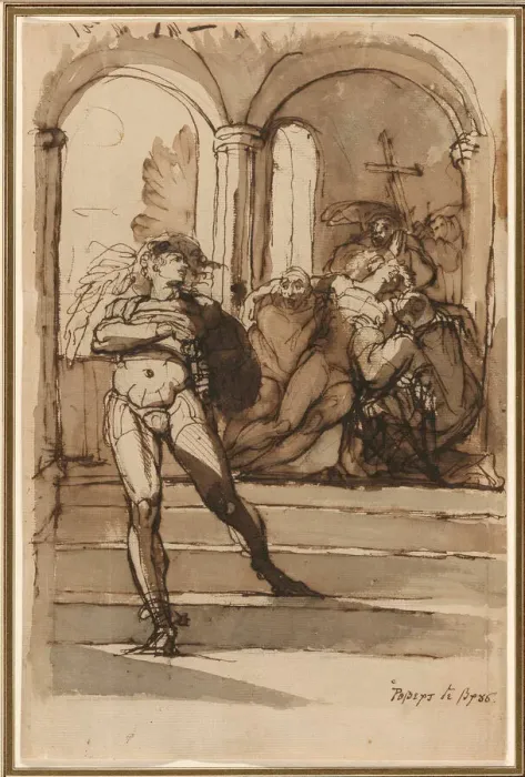 Framed Print : The Slaying of Red Comyn by Robert the Bruce, 1810-16. Creator: Henry Fuseli Framed Print : The Slaying of Red Comyn by Robert the Bruce, 1810-16. Creator: Henry Fuseli