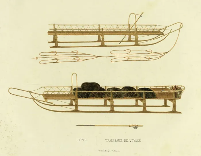 Framed Print : Sledges, 1856. Creator: Ivan Dem'ianovich Bulychev Framed Print : Sledges, 1856. Creator: Ivan Dem'ianovich Bulychev