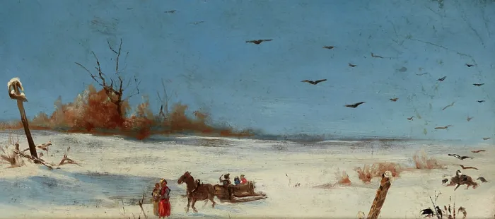 Framed Print : Sledging, between 1901-1910. Creator: Teodor Marian Talowski Framed Print : Sledging, between 1901-1910. Creator: Teodor Marian Talowski