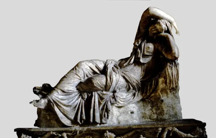 Framed Print : Sleeping Ariadne, daughter of Minos and Pasiphae, Greek Sculpture copy of an Hellenistic original