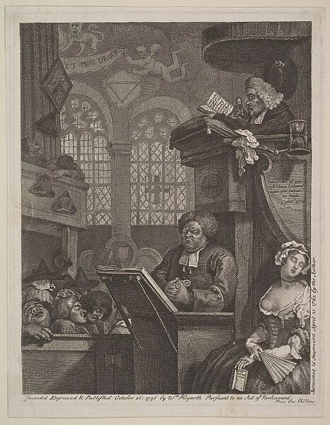 The Sleeping Congregation, April 21, 1762. Creator: William Hogarth