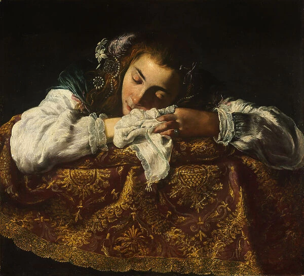 Sleeping Girl. Artist: Fetti, Domenico (1588  /  90-1623)