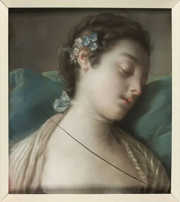 Framed Print : Sleeping Girl, c.1750. Creator: Pietro Rotari Framed Print : Sleeping Girl, c.1750. Creator: Pietro Rotari