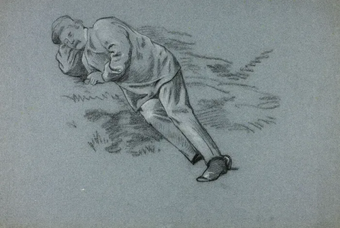 Framed Print : Sleeping Man, c. 1890. Creator: Henry Stacy Marks Framed Print : Sleeping Man, c. 1890. Creator: Henry Stacy Marks