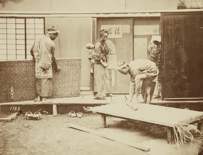 Framed Print : Sleeping Mats, 1884. Creator: Unknown Framed Print : Sleeping Mats, 1884. Creator: Unknown