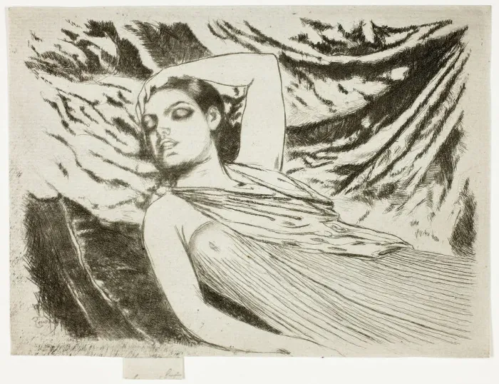 Framed Print : The Sleeping Model or The Sleeper, 1890-97. Creator: Theodore Roussel Framed Print : The Sleeping Model or The Sleeper, 1890-97. Creator: Theodore Roussel
