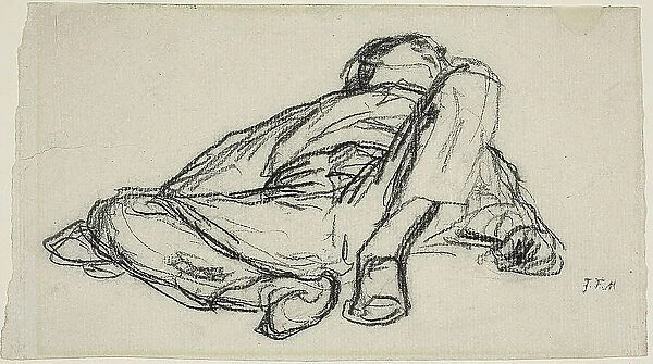 Sleeping Peasant, c. 1865. Creator: Jean Francois Millet
