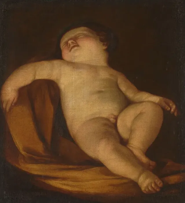 Framed Print : Sleeping Putto, 1627-1700. Creator: Unknown Framed Print : Sleeping Putto, 1627-1700. Creator: Unknown