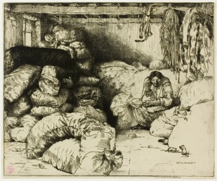 Framed Print : The Sleeping Rag Vendor, 1901. Creator: Donald Shaw MacLaughlan Framed Print : The Sleeping Rag Vendor, 1901. Creator: Donald Shaw MacLaughlan