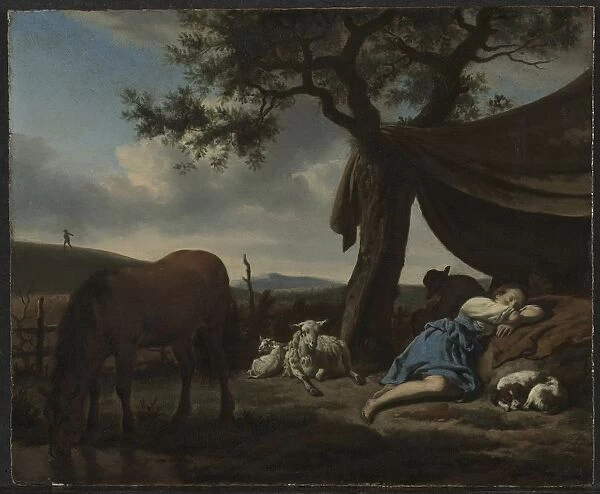 Sleeping Shepherds, 1663. Creator: Adriaen van de Velde (Dutch, 1636-1672)