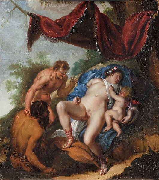 Sleeping Venus with Cupid Watched by Satyrs, 1592-1640. Creator: Peter Paul Rubens