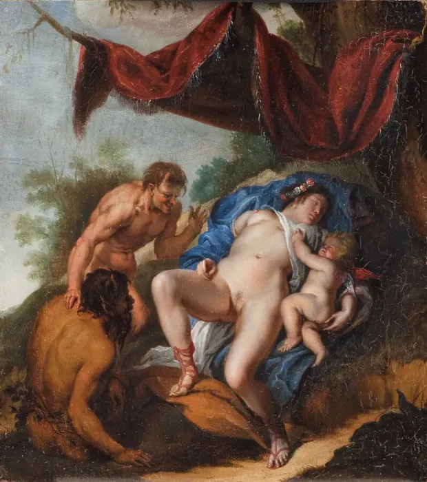 Framed Print : Sleeping Venus with Cupid Watched by Satyrs, ca 1600-1625. Creator: Rubens, Pieter Paul (1577-1640) Framed Print : Sleeping Venus with Cupid Watched by Satyrs, ca 1600-1625. Creator: Rubens, Pieter Paul (1577-1640)