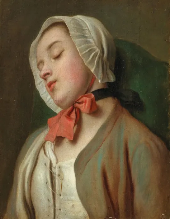 Framed Print : Sleeping young woman, Mid of the 18th cen. Creator: Rotari, Pietro Antonio (1707-1762) Framed Print : Sleeping young woman, Mid of the 18th cen. Creator: Rotari, Pietro Antonio (1707-1762)