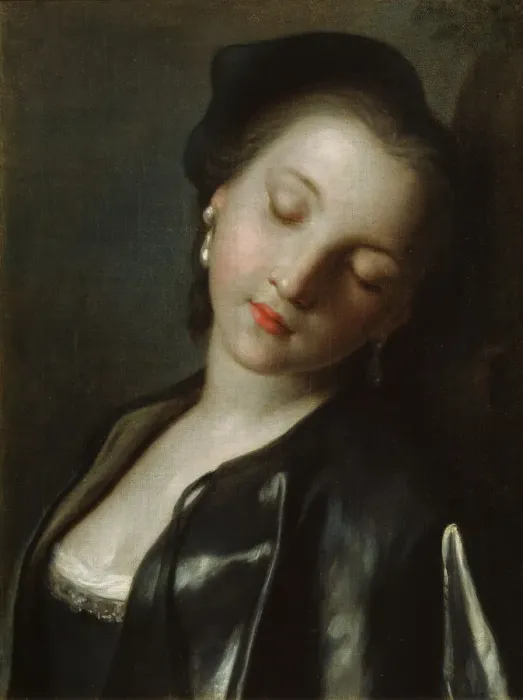 Framed Print : Sleeping Young Woman, mid 18th century. Artist: Pietro Rotari Framed Print : Sleeping Young Woman, mid 18th century. Artist: Pietro Rotari