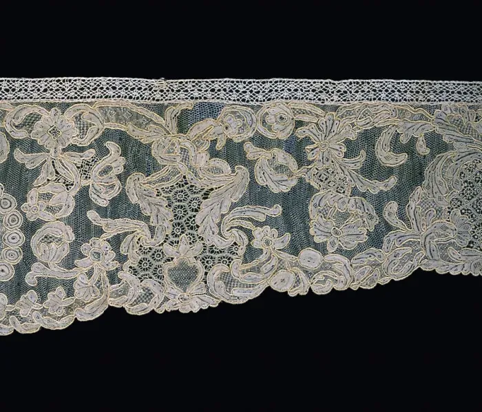 Framed Print : Sleeve Ruffle (Engageante) and Lappets (Joined), France, 1740s. Creator: Unknown Framed Print : Sleeve Ruffle (Engageante) and Lappets (Joined), France, 1740s. Creator: Unknown