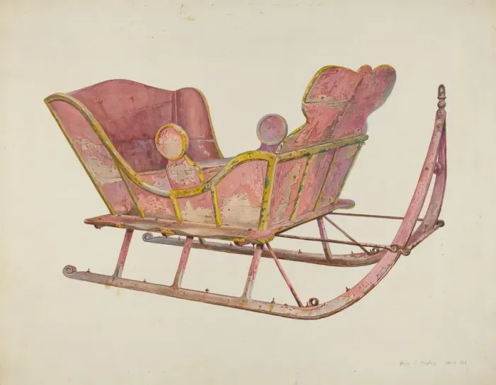 Framed Print : Sleigh, 1935 / 1942. Creator: Amos C. Brinton Framed Print : Sleigh, 1935 / 1942. Creator: Amos C. Brinton