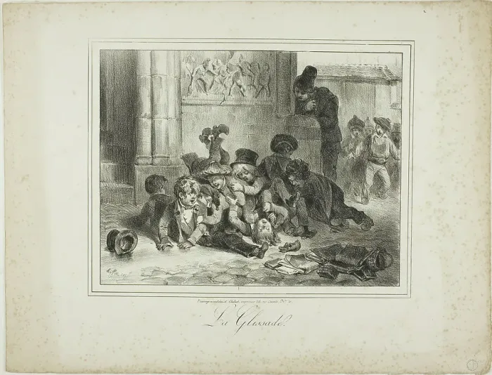 Framed Print : The Slide, 1827–28. Creator: Auguste Raffet Framed Print : The Slide, 1827–28. Creator: Auguste Raffet
