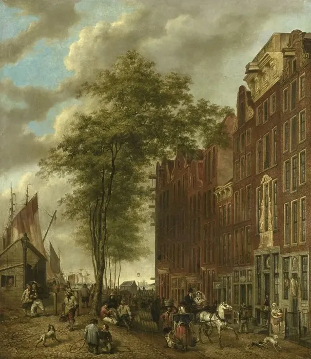 Framed Print : The Slijpsteenmarkt (Whetstone Market), Amsterdam, 1835. Creator: Willem Pieter Hoevenaar Framed Print : The Slijpsteenmarkt (Whetstone Market), Amsterdam, 1835. Creator: Willem Pieter Hoevenaar