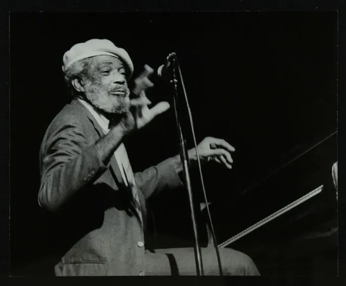 Framed Print : Slim Gaillard on the piano at the Forum Theatre, Hatfield, Hertfordshire, 1986. Artist Framed Print : Slim Gaillard on the piano at the Forum Theatre, Hatfield, Hertfordshire, 1986. Artist