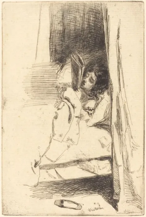 Framed Print : The Slipper, 1858. Creator: James Abbott McNeill Whistler Framed Print : The Slipper, 1858. Creator: James Abbott McNeill Whistler