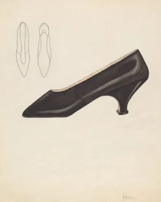 Framed Print : Slipper, c. 1936. Creator: Nancy Crimi Framed Print : Slipper, c. 1936. Creator: Nancy Crimi