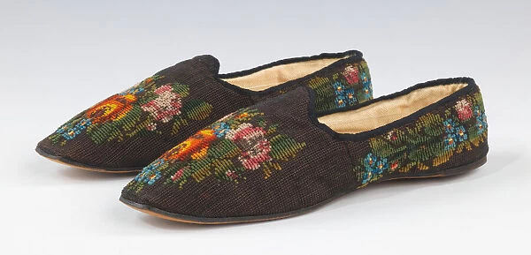 Slippers, American, 1865-85. Creator: Unknown