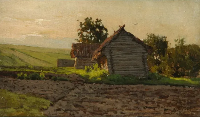 Framed Print : Slobodka, 1884. Artist: Levitan, Isaak Ilyich (1860-1900) Framed Print : Slobodka, 1884. Artist: Levitan, Isaak Ilyich (1860-1900)