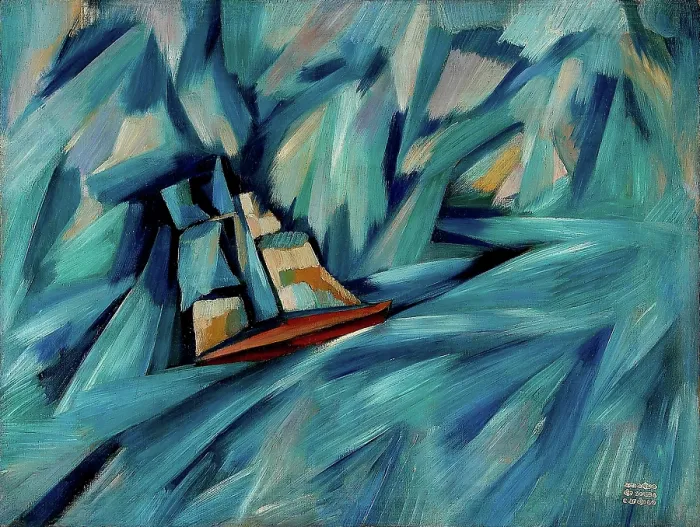 Framed Print : The sloop, c1915. Creator: Souza-Cardoso, Amadeo de (1887-1918)