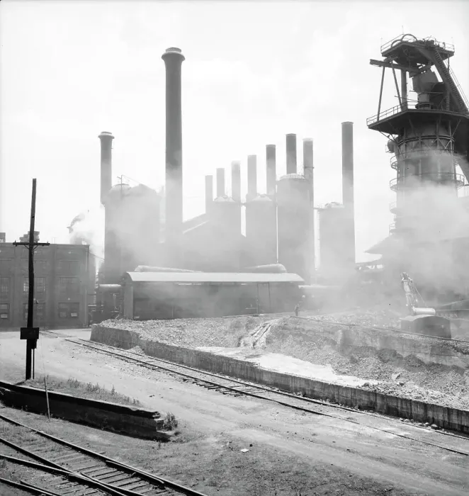Framed Print : Sloss-Sheffield Steel and Iron Company, Birmingham, Alabama, 1936. Creator: Dorothea Lange Framed Print : Sloss-Sheffield Steel and Iron Company, Birmingham, Alabama, 1936. Creator: Dorothea Lange