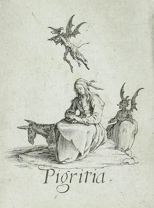Framed Print : Sloth, c1621. Creator: Jacques Callot