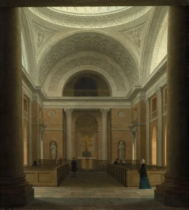 Framed Print : The Slotskirken of Christiansborg, Copenhagen, c. 1850s. Creator: Heinrich Hansen (Danish