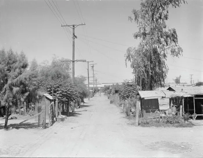 Framed Print : Slums of Brawley, Mexican field workers homes, Imperial Valley, California, 1936. Creator: Dorothea Lange Framed Print : Slums of Brawley, Mexican field workers homes, Imperial Valley, California, 1936. Creator: Dorothea Lange
