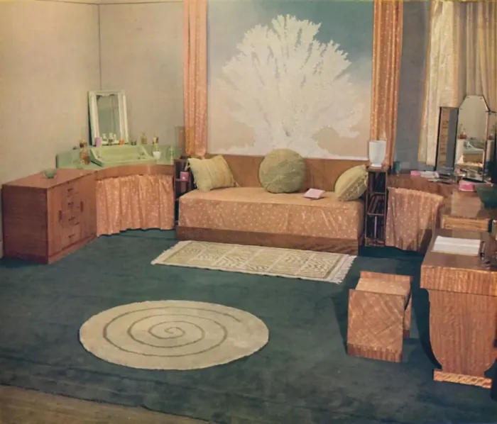 Framed Print : A small bedroom, arranged by Heal & Son Ltd. of London, 1935 Framed Print : A small bedroom, arranged by Heal & Son Ltd. of London, 1935