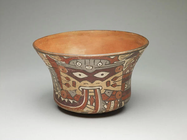 Small Bowl Depicting Costumed Ritual Performer, 180 B. C.  /  A. D. 500. Creator: Unknown