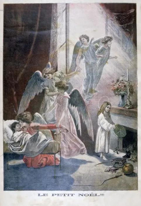 Framed Print : Small Christmas, 1896. Artist: F Meaulle Framed Print : Small Christmas, 1896. Artist: F Meaulle