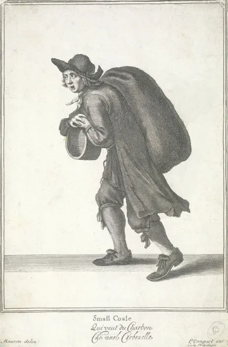 Framed Print : Small Coale, Cries of London, (c1688?). Artist: Pierce Tempest Framed Print : Small Coale, Cries of London, (c1688?). Artist: Pierce Tempest