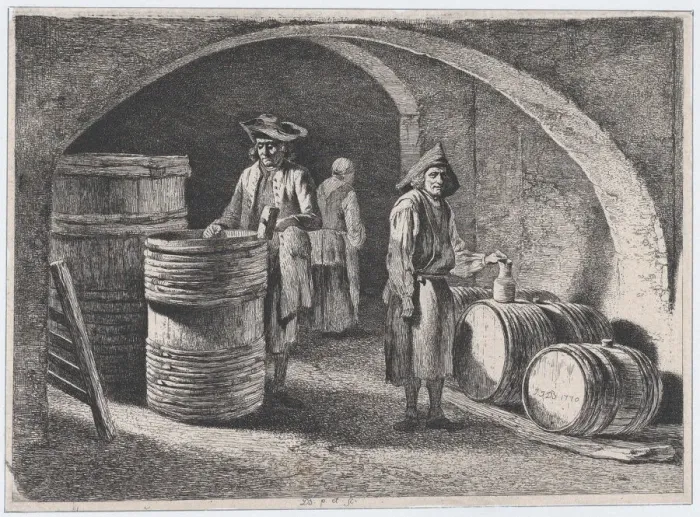 Framed Print : The Small Coopers, 1770. Creator: Jean-Jacques de Boissieu Framed Print : The Small Coopers, 1770. Creator: Jean-Jacques de Boissieu