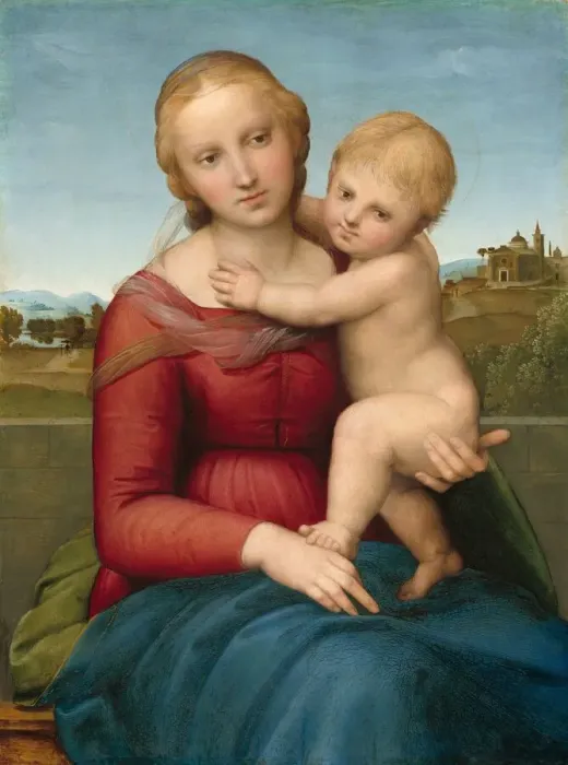 Framed Print : The Small Cowper Madonna, c. 1505. Creator: Raphael Framed Print : The Small Cowper Madonna, c. 1505. Creator: Raphael