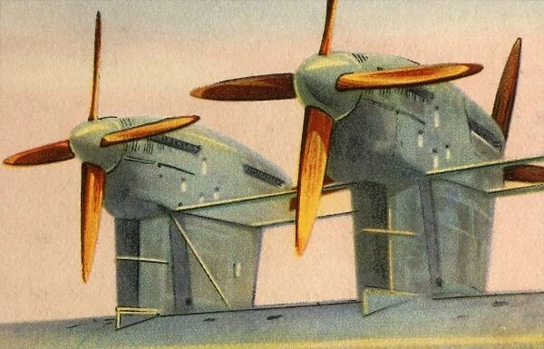 Small-diameter wooden aircraft propellers, 1932. Creator: Unknown
