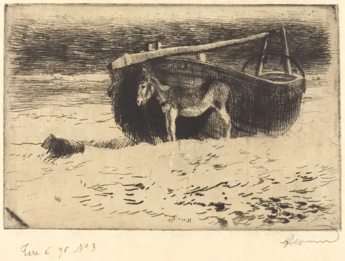 Framed Print : Small Donkey at Berck (Un petit ane aBerck), 1897. Creator: Paul Albert Besnard Framed Print : Small Donkey at Berck (Un petit ane aBerck), 1897. Creator: Paul Albert Besnard