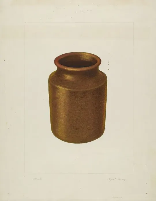 Framed Print : Small Earthen Jar, 1935 / 1942. Creator: Ludmilla Calderon Framed Print : Small Earthen Jar, 1935 / 1942. Creator: Ludmilla Calderon