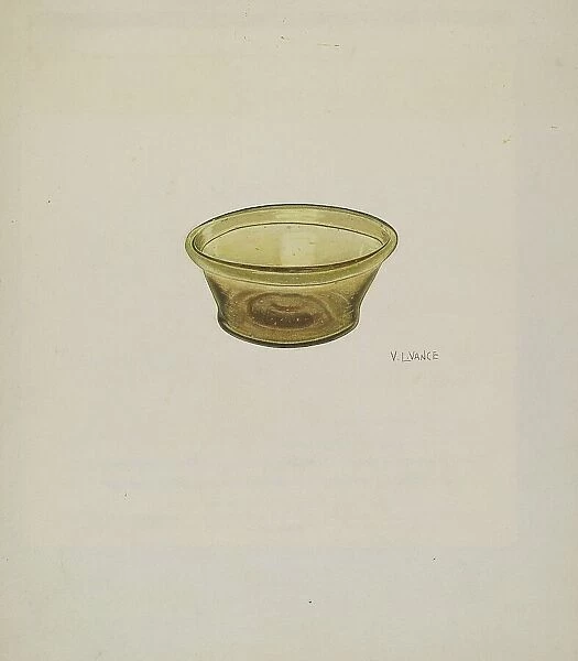 Small Glass Bowl, c. 1940. Creator: V. L. Vance
