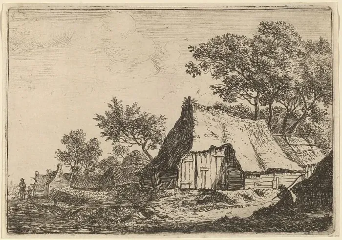 Framed Print : The Small Hamlet. Creator: Anthonie Waterloo Framed Print : The Small Hamlet. Creator: Anthonie Waterloo