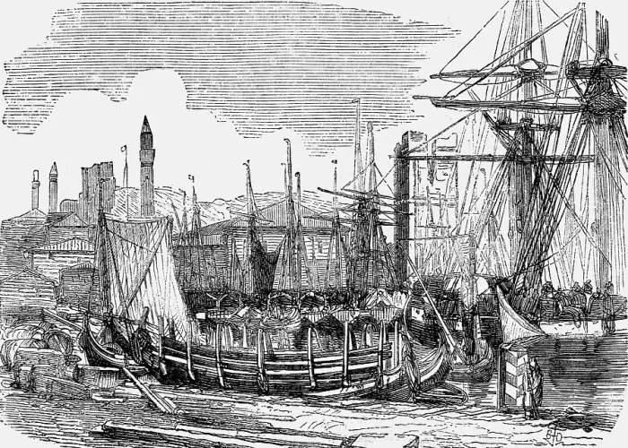 Framed Print : Small Harbour of Gallipoli, 1854. Creator: Unknown Framed Print : Small Harbour of Gallipoli, 1854. Creator: Unknown