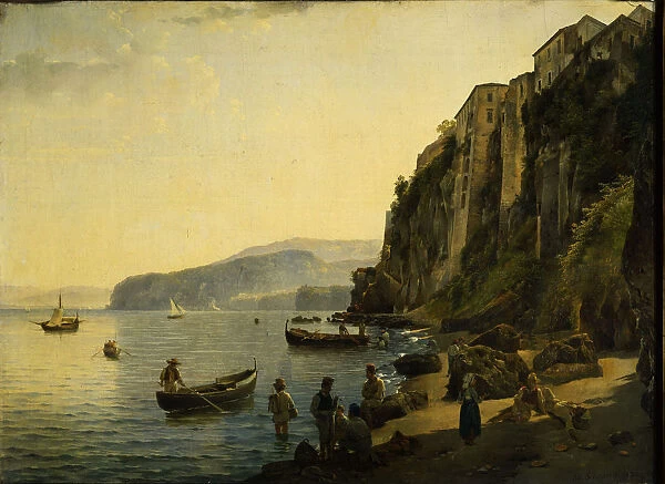 The Small Harbour at Sorrento, 1826. Creator: Shchedrin, Sylvester Feodosiyevich (1791-1830)