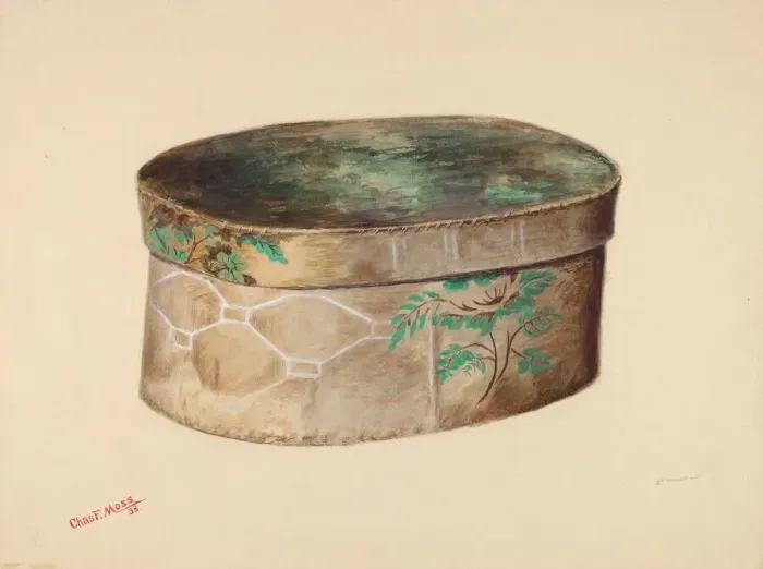 Framed Print : Small Hat Box, 1938. Creator: Charles Moss Framed Print : Small Hat Box, 1938. Creator: Charles Moss