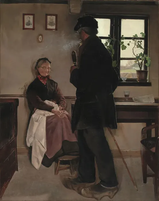 Framed Print : Small-Holders. Sealand, 1898. Creator: Laurits Andersen Ring Framed Print : Small-Holders. Sealand, 1898. Creator: Laurits Andersen Ring