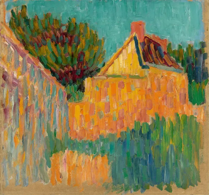 Framed Print : Small house in front of bushes, c. 1907. Creator: Javlensky, Alexei, von (1864-1941) Framed Print : Small house in front of bushes, c. 1907. Creator: Javlensky, Alexei, von (1864-1941)