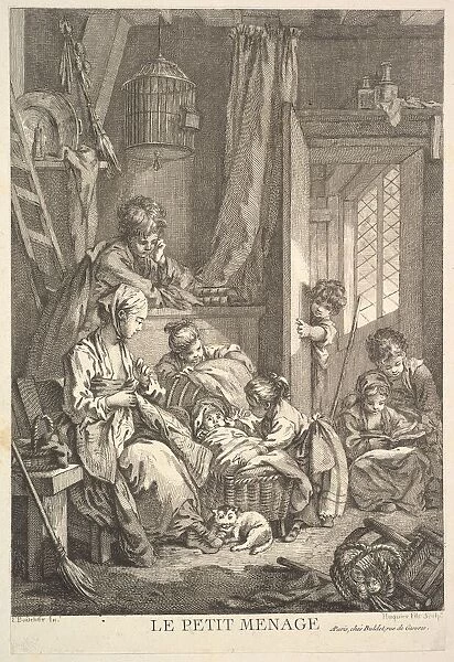 The Small Household, mid to late 18th century. Creator: Jacques Gabriel Huquier