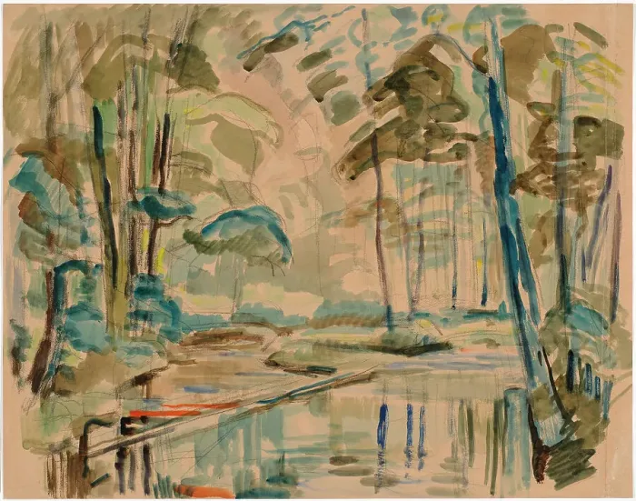 Framed Print : Small Lake, 1919. Creator: Magnus Enckell Framed Print : Small Lake, 1919. Creator: Magnus Enckell
